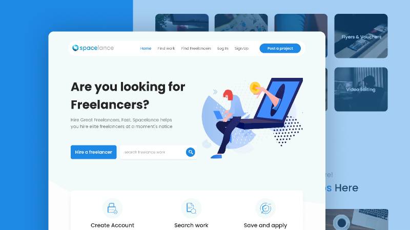 Figma Freelancing Home Page Template