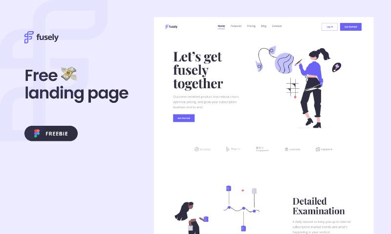 Figma Fusely - Free landing page