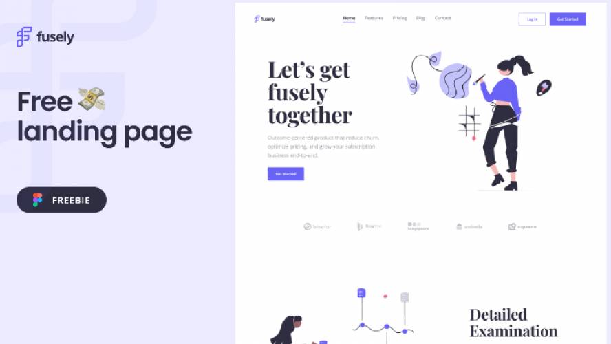 Figma Fusely - Free landing page