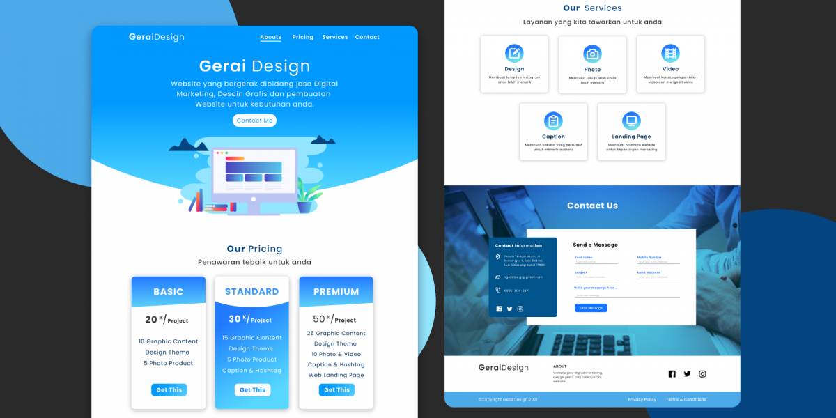 Figma Gerai Design Company Landing Page