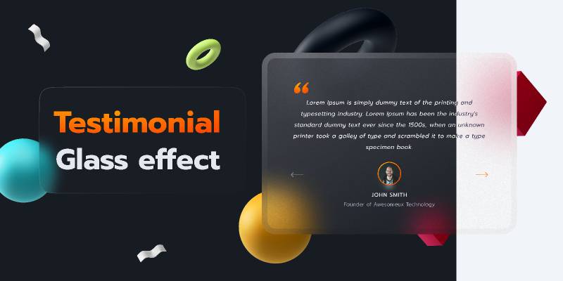 Figma Glass Effect (Testimonials)