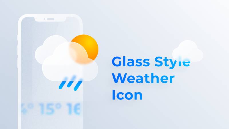 Figma Glassmorphism Weather Icon