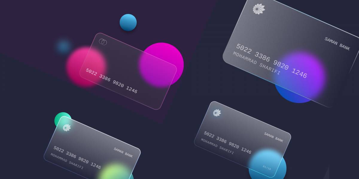 Figma Glassy Cards Template
