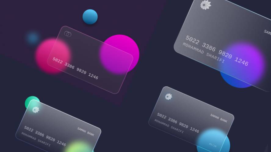Figma Glassy Cards Template