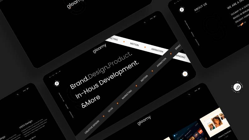 Figma Gleamy - Creative Agency Web Sections