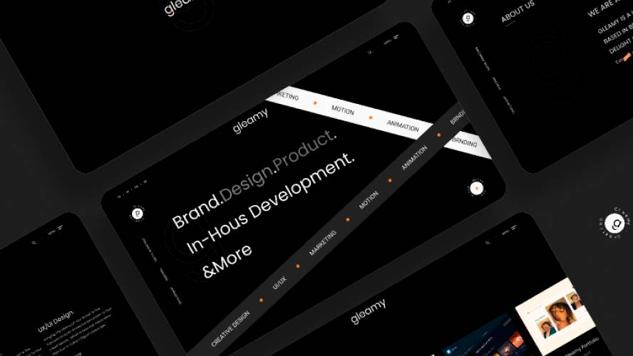 Figma Gleamy - Creative Agency Web Sections