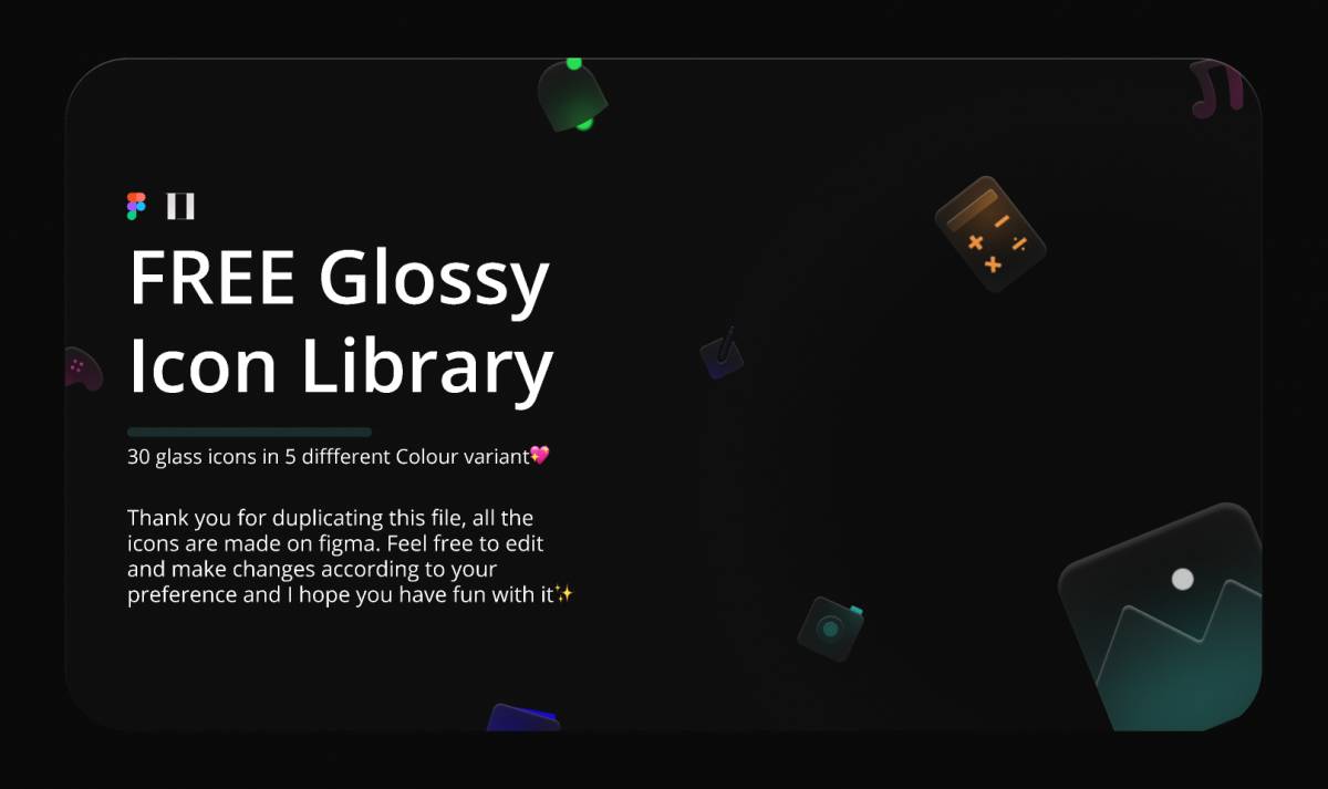 Figma Glossy Icon Library Free Download