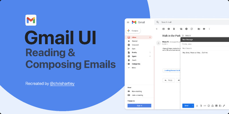 Figma Gmail UI Part 2: Reading & Composing Emails