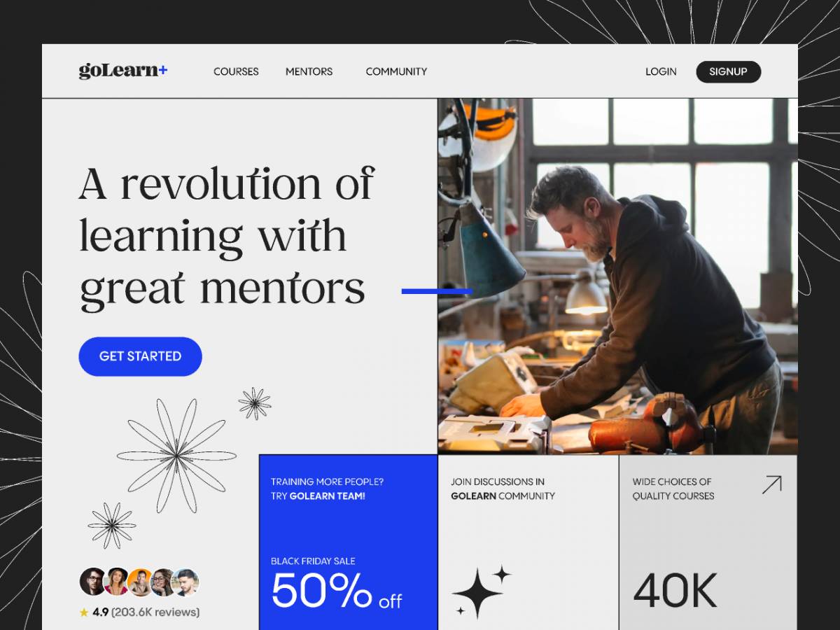 Figma goLearn Web Design Template