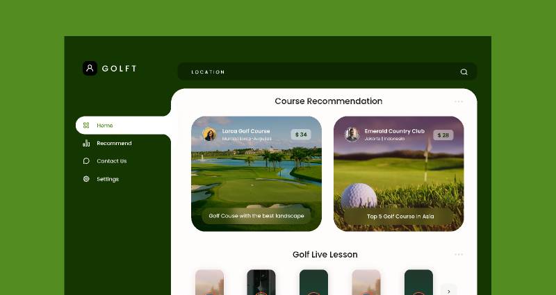 Figma Golf Reservation App