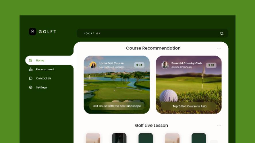 Figma Golf Reservation App
