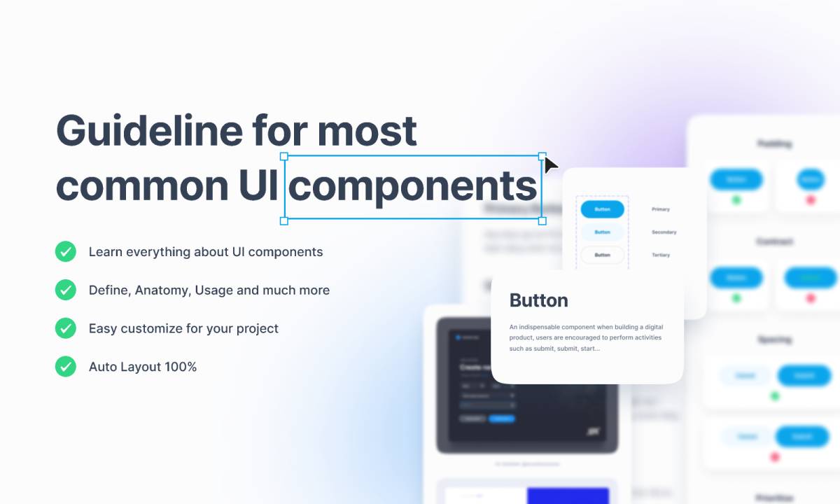 Figma Guideline for most common UI components