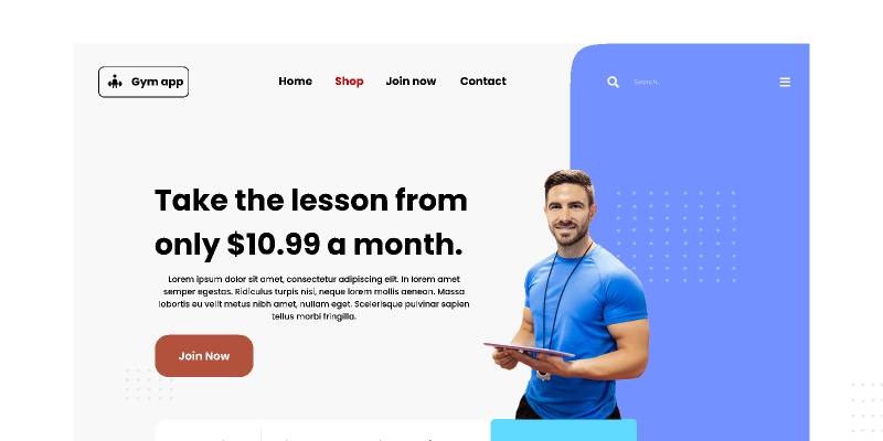 Figma Gym  Website Template