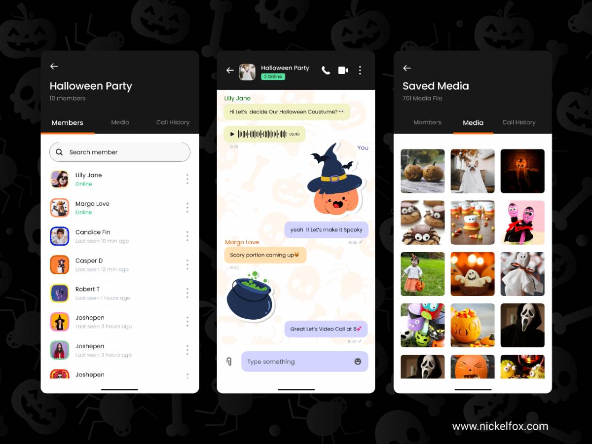 Figma Halloween Chat Room Template