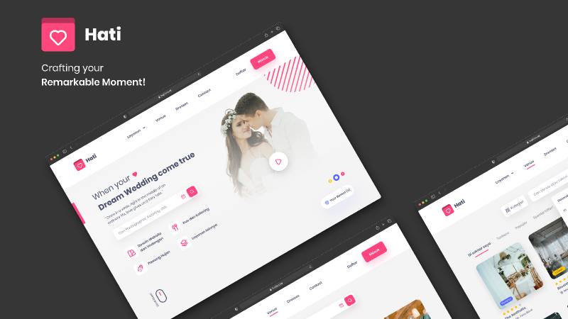 Figma Hati Wedding Planner Website Template