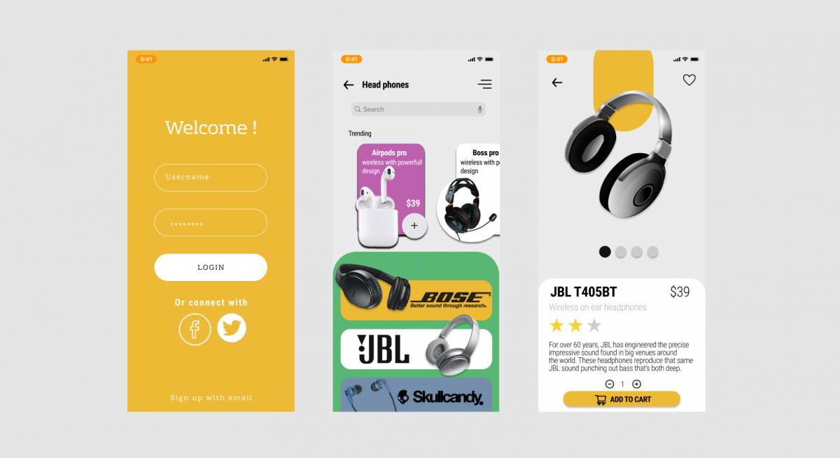 Figma Head Phone Store Mobile App