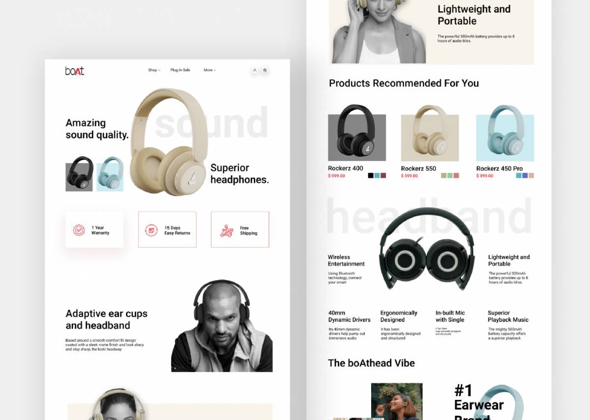 Figma Headphone Website Template