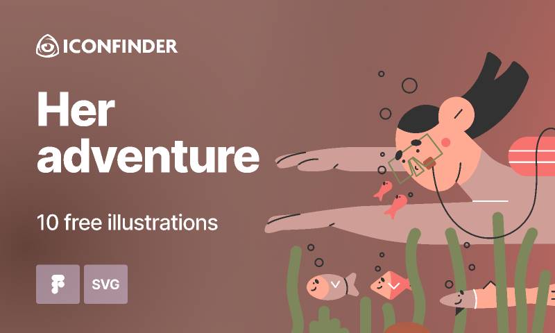 Figma Her adventure Illustration Template