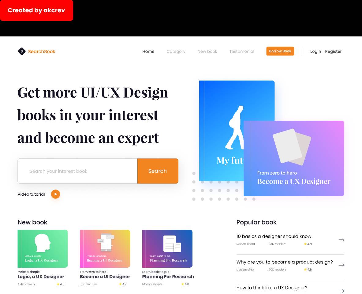 Figma Hero Section to Find UIUX Design books