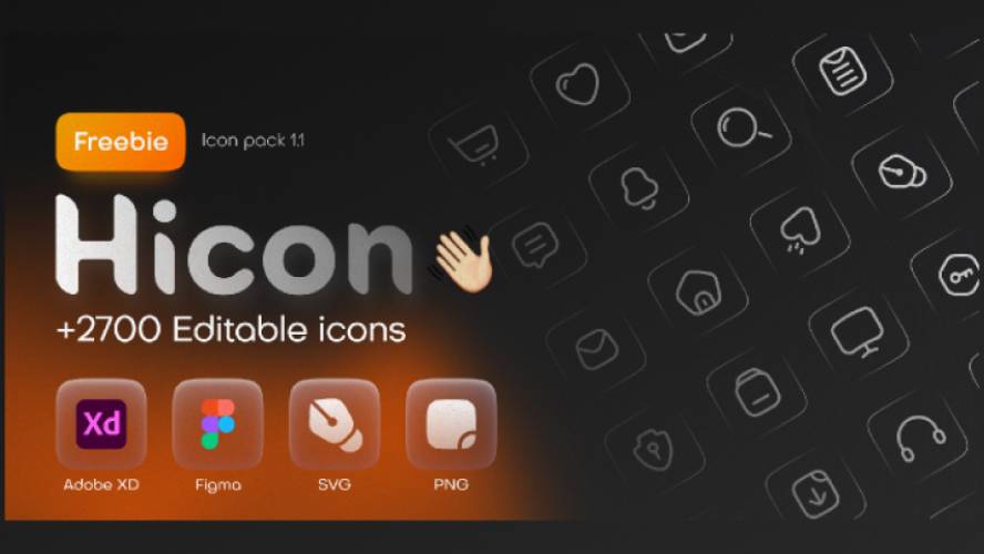 Figma Hicon Free icon pack (2700+ icons)