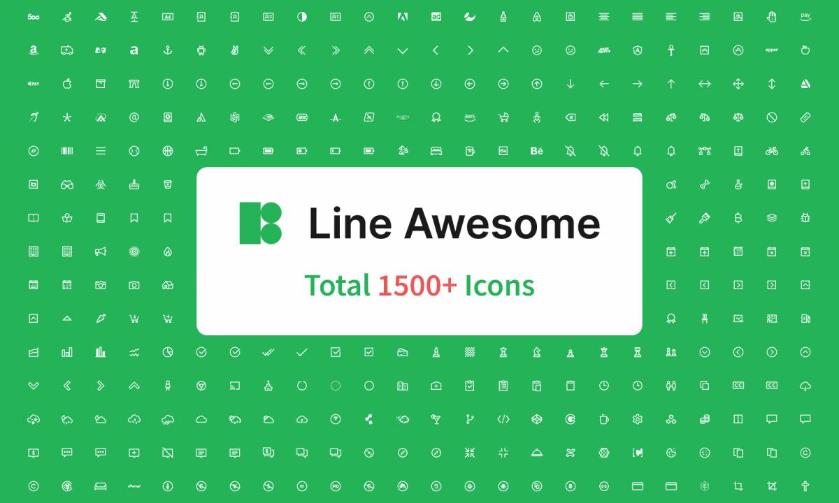 Figma Icon Design System - Line Awesome Icons8