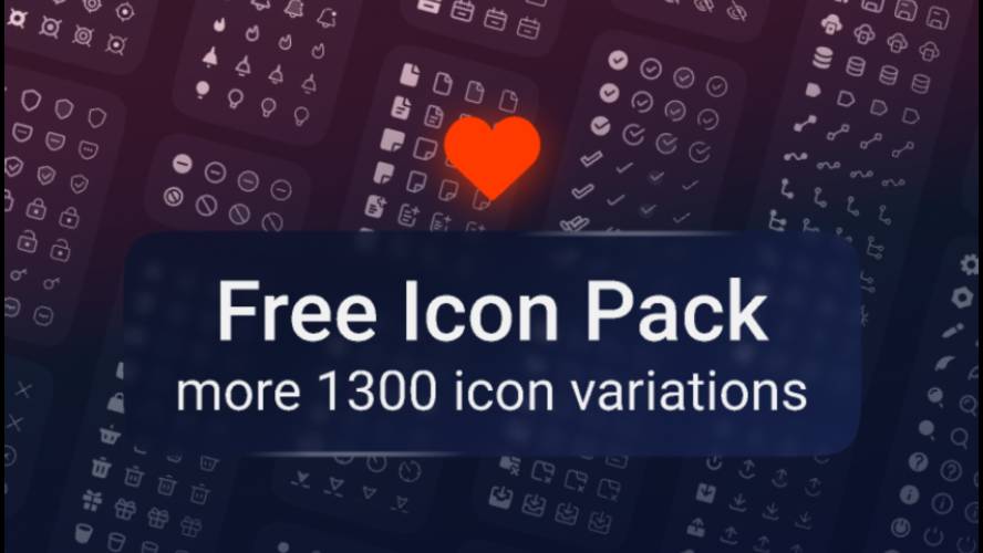 Figma Icon Free Pack 1300+ icons