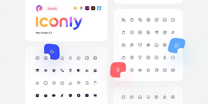Figma Iconly 2.3 - 600+ Essential icons
