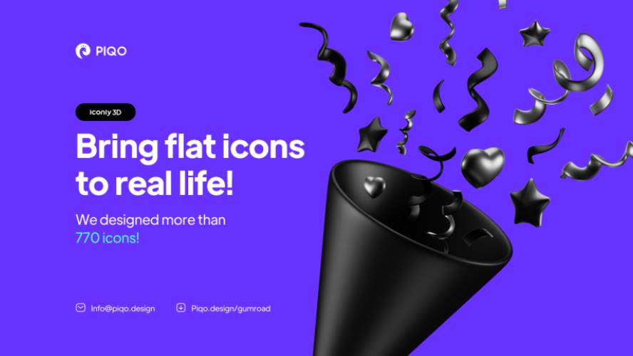 Figma Iconly 3D 770+ Essential icons