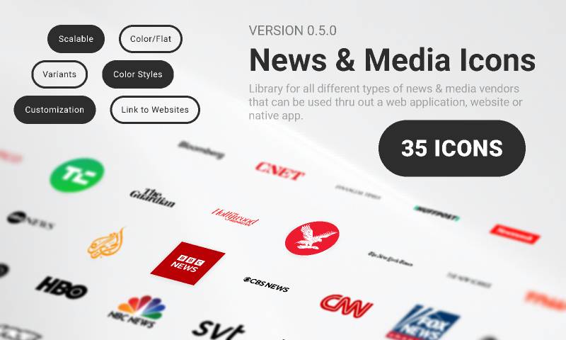 Figma New and Media Icons Set