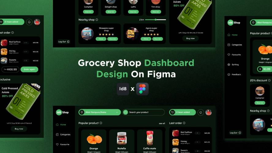 Figma Ideate Design Grocery Dashboard Free Download
