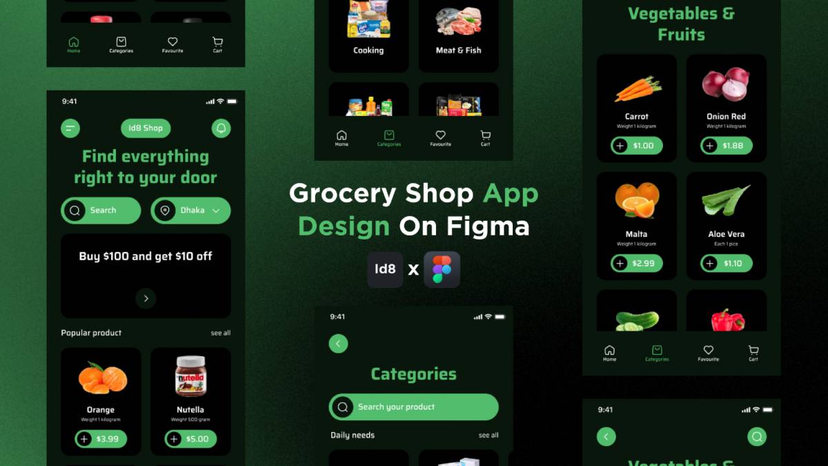 Figma Ideate Design Grocery shop Free Download