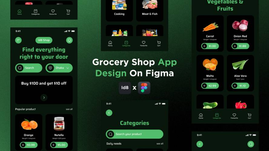 Figma Ideate Design Grocery shop Free Download