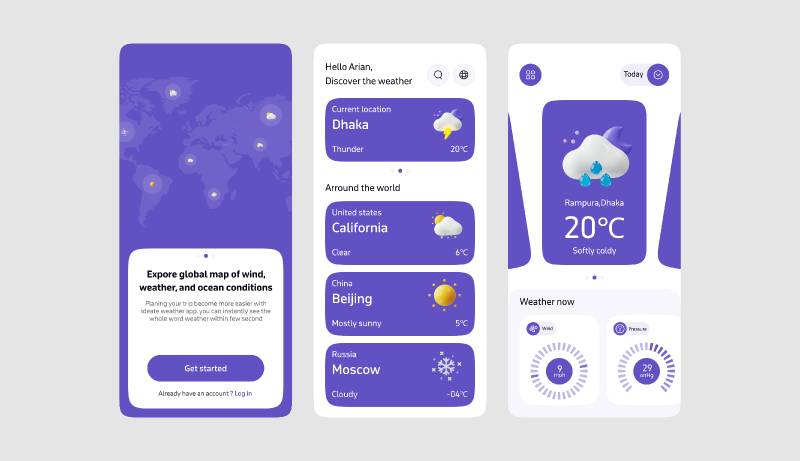 Figma Ideate Design Weather app