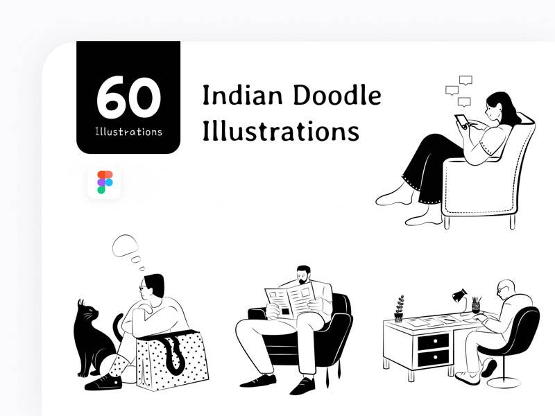 Figma Indian Doodle Illustration Pack