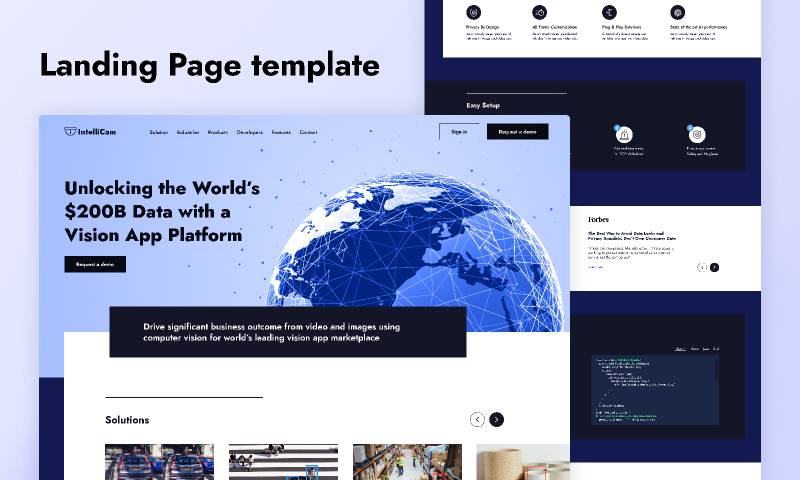 Figma Intellicam Landing page template