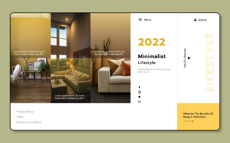 Figma interior design web website UI