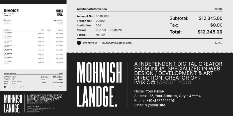 Figma Invoice Template + Google Sheets Sync