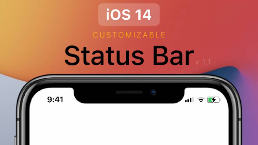 Figma iOS 14 Status Bar Free Template