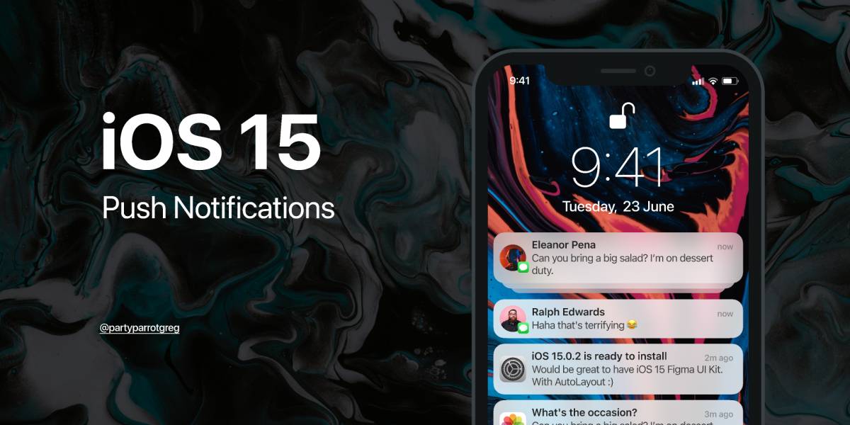 Figma iOS 15 Push Notifications