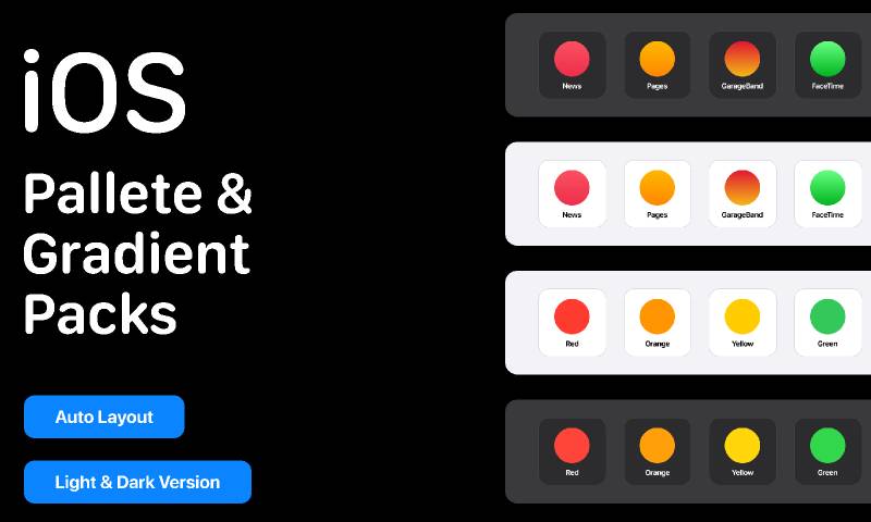 Figma iOS Pallete & Gradient Packs