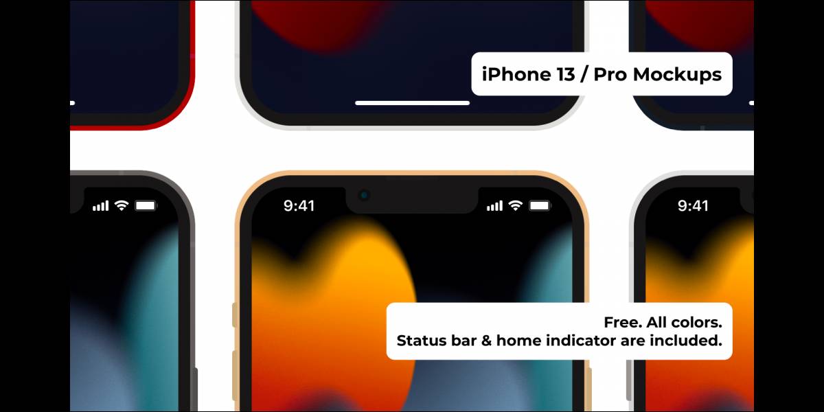 Figma iPhone 13/Pro Mockups Free Download