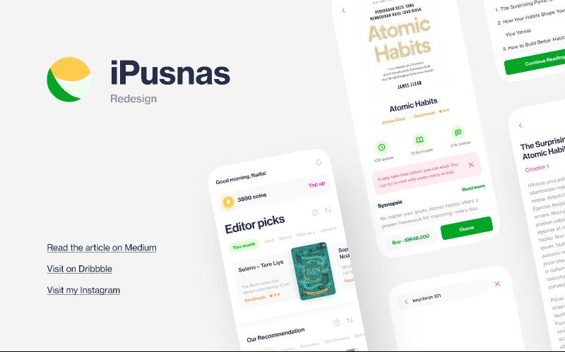 Figma iPusnas Redesign Template