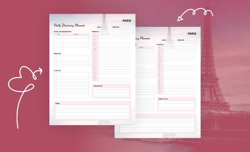 Figma Itinerary Template Free