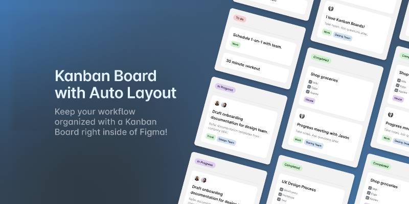 Figma Kanban Board with Auto Layout