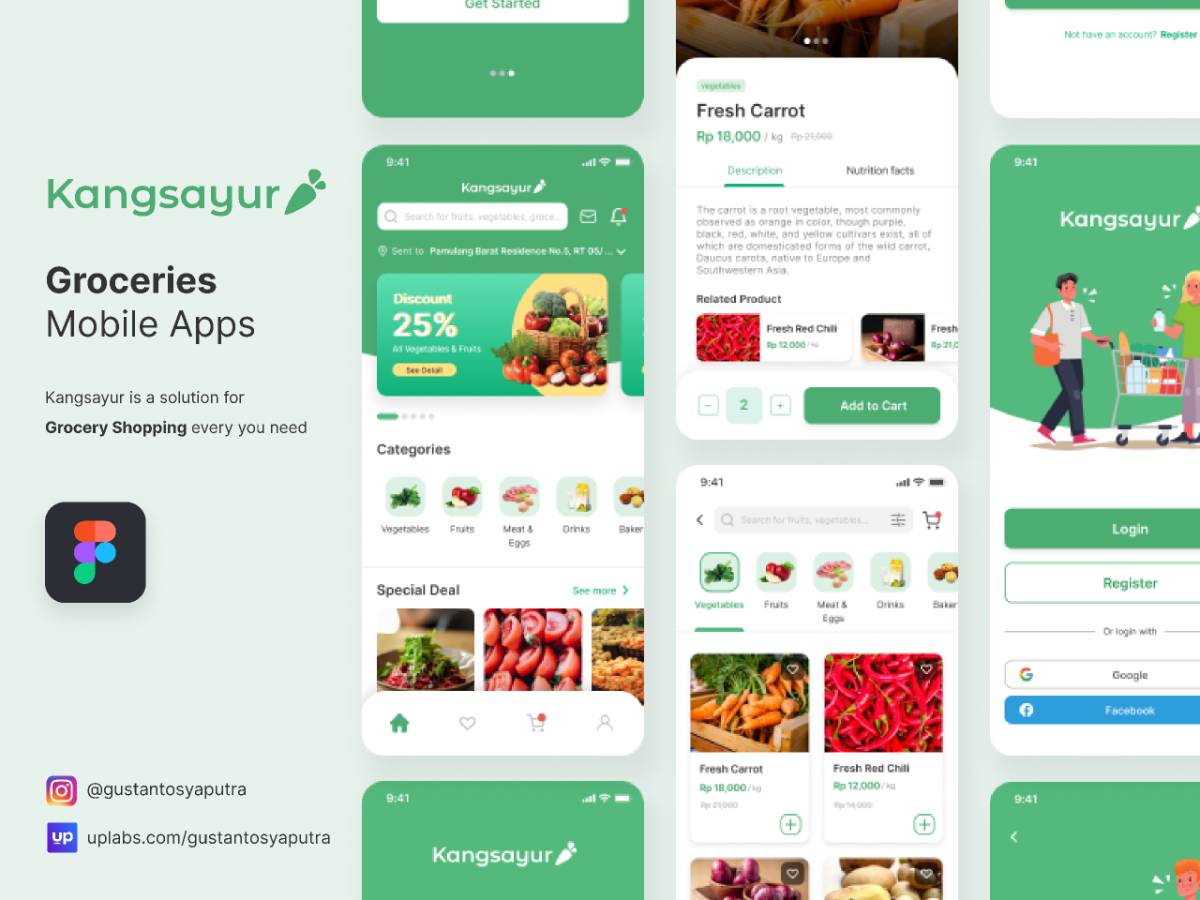 Figma Kangsayur Grocery Apps