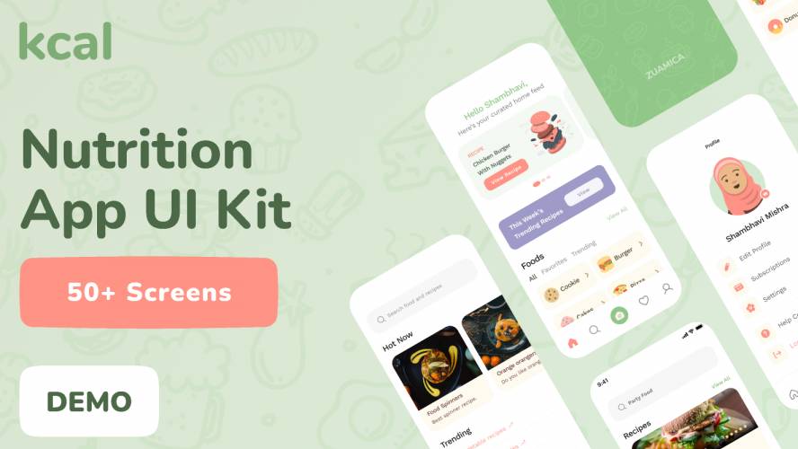 Figma kCal - Nutrition App UI Kit