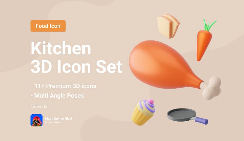 Figma Kitchen Icon 3D