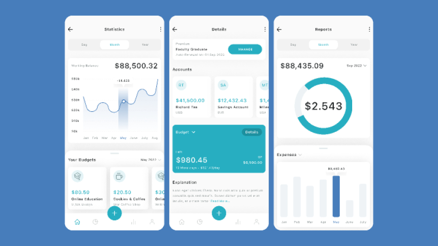 Figma Kits - Cost Management Mobile App Free Download