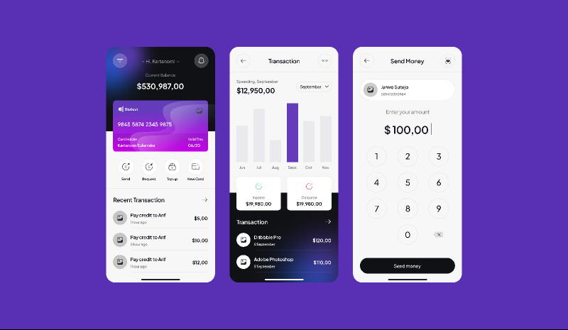 Figma Kits - Financial Mobile App Free Download