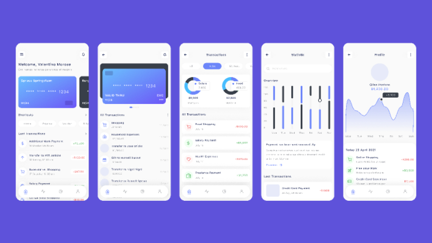 Figma Kits - Personal Banking Mobile App Free Download